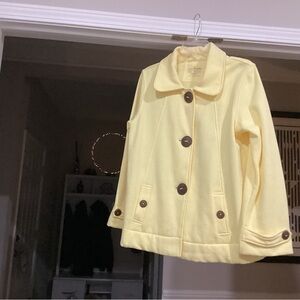 No. 91 Neon BUDDA SIZE L YELLOW WITH BROWN BUTTONS,pre-owned.